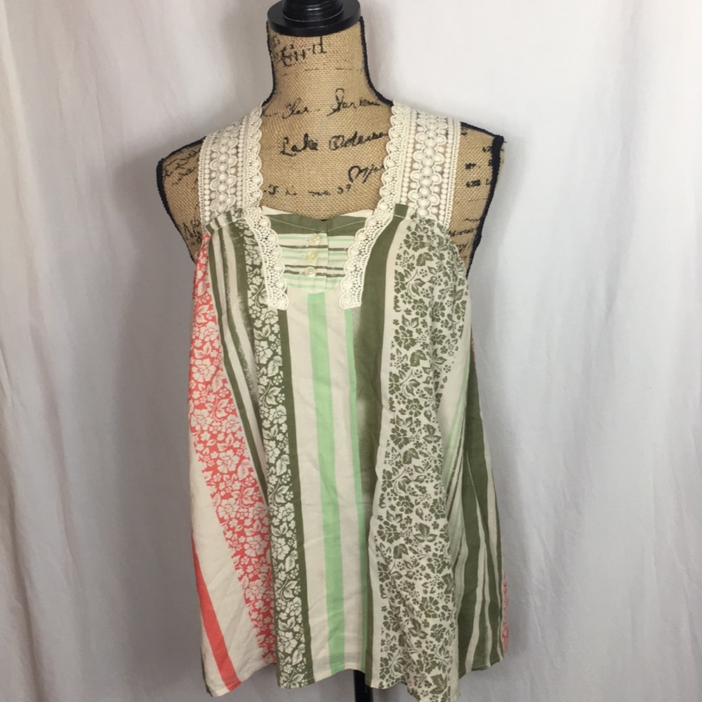CAbi Whisper Gauze Tank Top Small NWOT